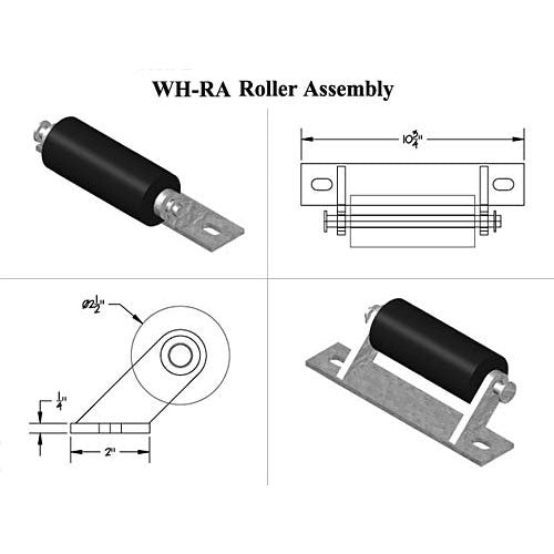 6" Rubber Roller with Bracket Assembly | H-RA