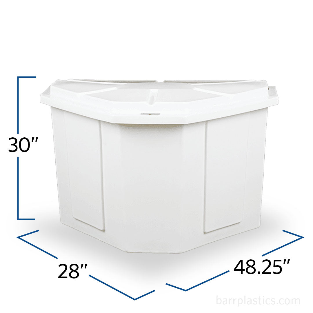 Small Triangular Polyethylene Dock Box | TR8000