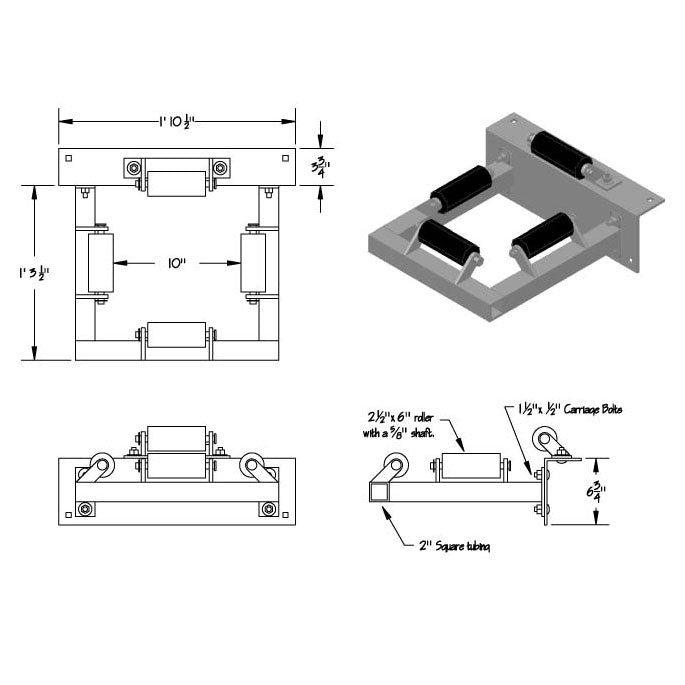 10" Square External Pile Guide Assembly | PH-10EX