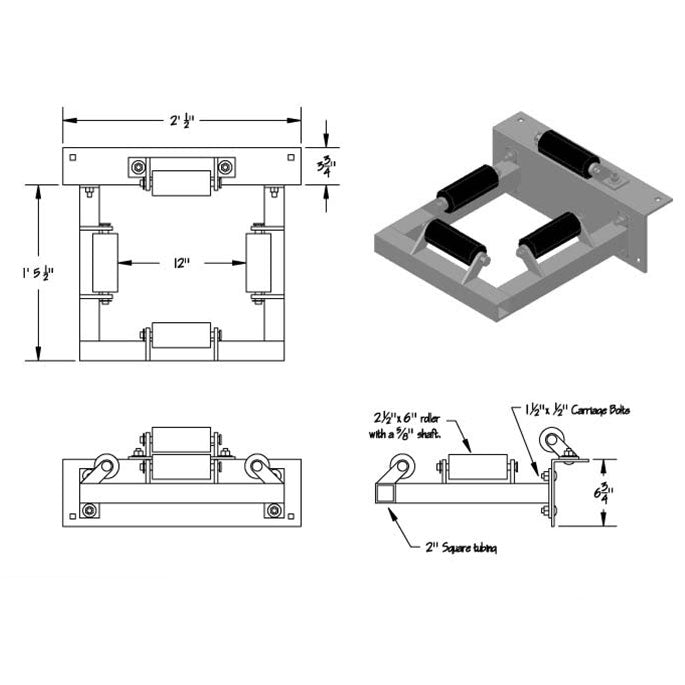 12" Square External Pile Guide Assembly | PH-12EX