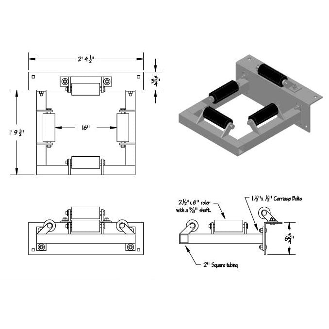 16" Square External Pile Guide Assembly | PH-16EX