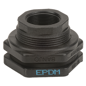 1-1/2" Poly Bulkhead Tank Fitting with EPDM Gasket | TF150