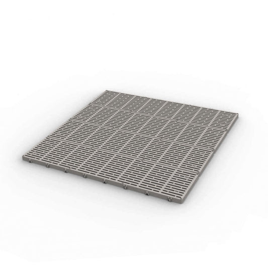 4'x4' Thruflow Interlocking Deck Panel 16"OC | GREY | TF-G44