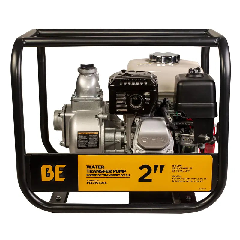 2" Water Transfer Pump Gas-Powered Pump with 6.5HP Honda GX200 Engine 158 GPM   | WP-2065HL