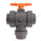 3" PVC/FPM True Union 3-Way Bottom Load Ball Valve | TW1300T