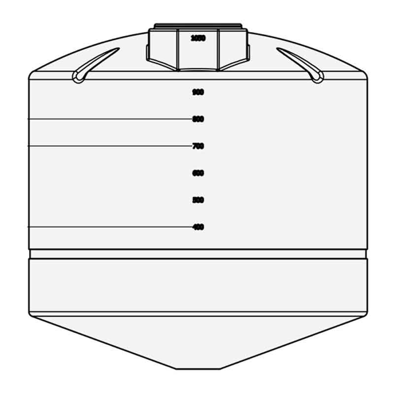 1050 Gallon 20 Degree Plastic Cone Bottom Tank | 40356