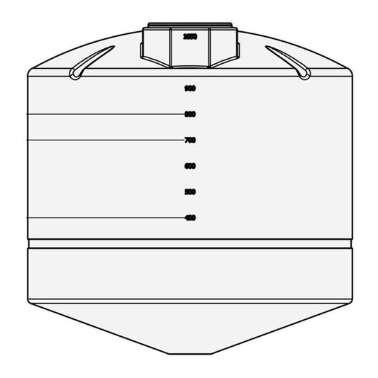 1050 Gallon 20 Degree Plastic Cone Bottom Tank | 40356